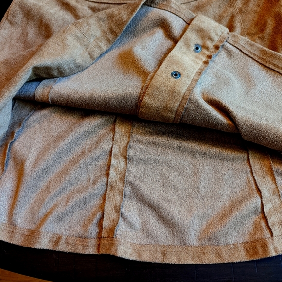 Brown Crushed Suede Mini Skirt Small - Picture 4 of 4